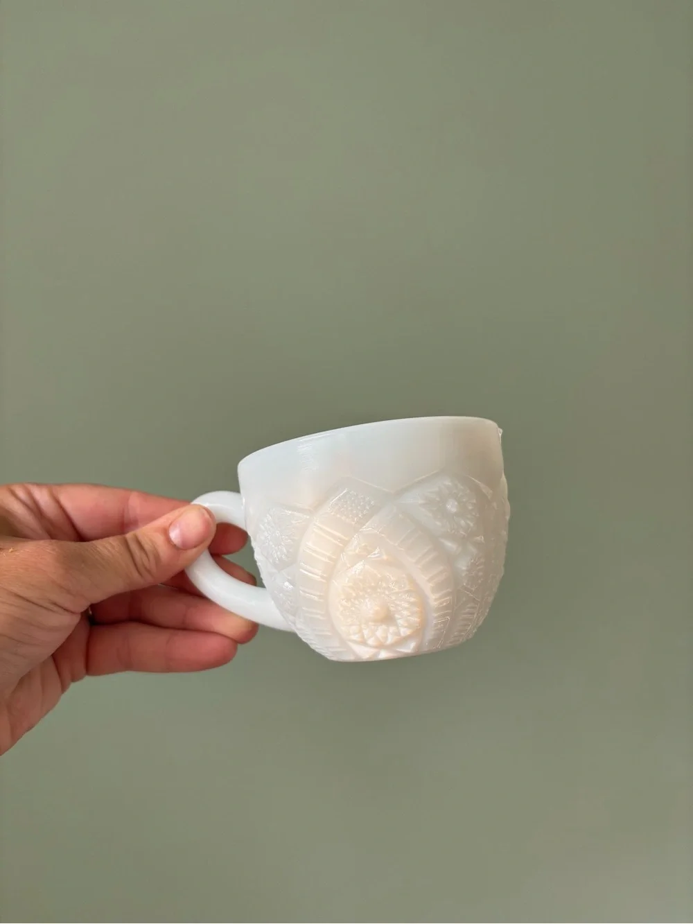 Vintage McKee Glass Company Milk Glass Punch Cup 🤍
